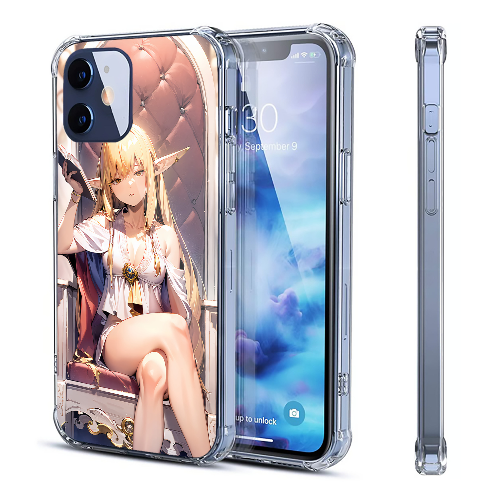 （画像用） 葬送のフリーレン Frieren 【iPhone 12シリーズ対応】透明スマホケース（クリアソフトケース）